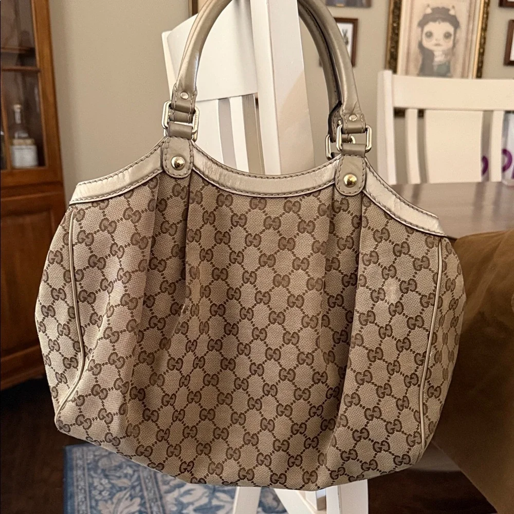 Gucci Monogram Canvas Sukey Medium Tote - Authentic - Picture 6 of 16